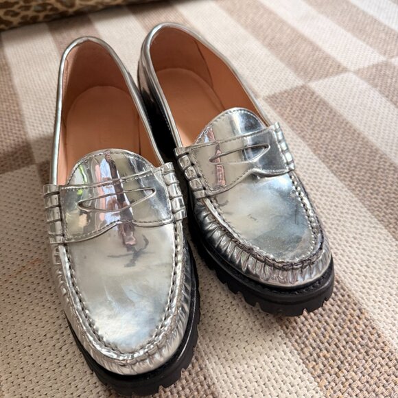 J.Crew Winona Silver Lug Sole Loafers - Picture 5 of 6